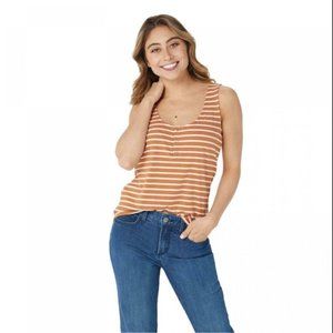 NWT Rachel Hollis Snap Tank Top Medium Sienna